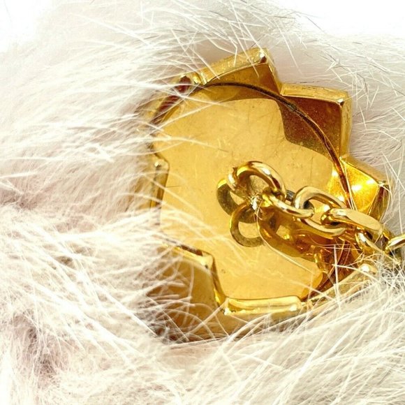 Authentic LOUIS VUITTON M67371 Key Holder Fuzzy bubble Bag Charm Pink fur / Meta - Picture 4 of 8